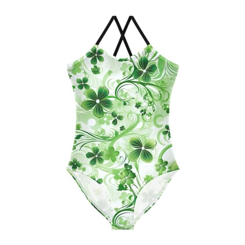 Toddler St. Patrick's Clover One Piece Swimsuits for Girls 3T 202a9497