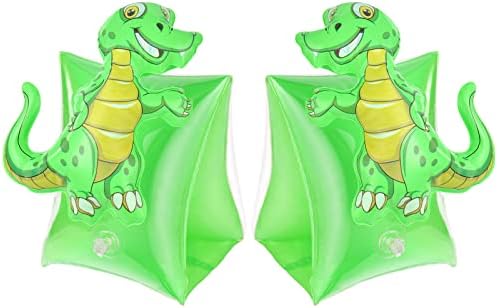 Flintronic 4 Pack Inflatable Swimming Arm Bands for Kids, Cartoon Animal Armbands for Swim Learning/Training Aids, Safe Arm Float Bands for Toddlers Boys Girls, Pool Safety Equipment
