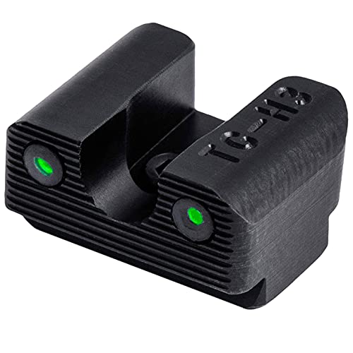 Image of TRUGLO Tritium Pro Night Sights, Compatible with Glock Handgun Models | Compact Durable Glow-in-The-Dark Front & Rear Gun Sight Set with Focus Lock Front Ring