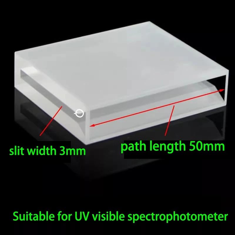 1pcs Path Length 50mm Slit Width 3mm Micro Quartz Cuvette Cell Wit