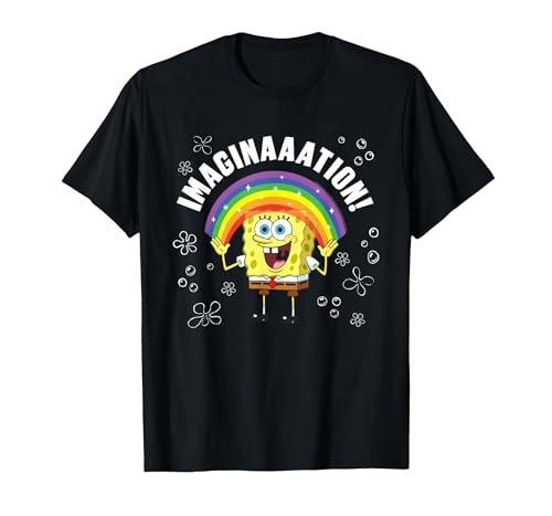 Spongebob Squarepants Imagination! T-Shirt, Homme, Noir, L