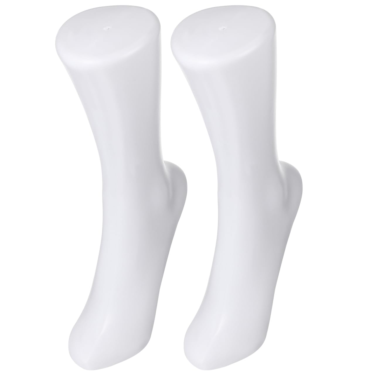 Zerodeko Maniquine 2 Pcs Female Mannequin Foot Sock Model Foot Womens Sock Display Short Stocking Ankle Bracelet Jewelry Display Stand for Home Shop White Foot Mannequin