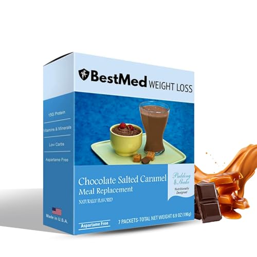 BestMed Weight Loss Chocolate Salted Caramel Pudding/Shake Mix - 7/Box