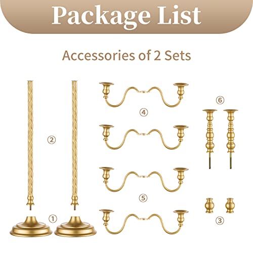 Sziqiqi 71cm Tall Candlestick Holder for Table Decoration - Golden Candelabras Floor Candle Holders Metal Candle Stick Holder Centerpieces for Wedding Christmas Communion Party Halloween Xmas Easter - Cosy Home Interiors Sziqiqi 71cm Tall Candlestick Holder for Table Decoration - Golden Candelabras Floor Candle Holders Metal Candle Stick Holder Centerpieces for Wedding Christmas Communion Party Halloween Xmas Easter - Image 8