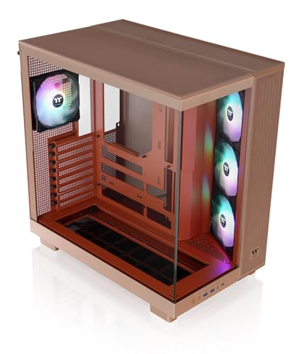Image of Thermaltake View 380 XL TG ARGB; 4x120mm ARGB Lite Fans Included; 360mm Radiator Support; 420mm GPU Clearance; Hidden Connector Support; Dual Chamber; Gravel Sand; CA-11E-00MGWN-00