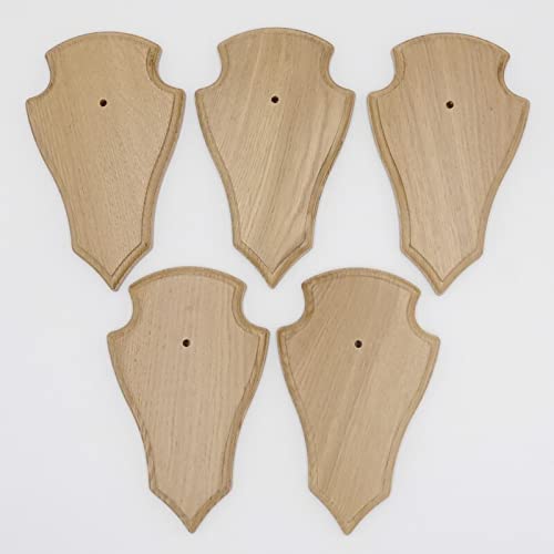 Generisch 5 carteles de trofeos REH en punta de roble claro pequeño AF 19 cm x 11 cm