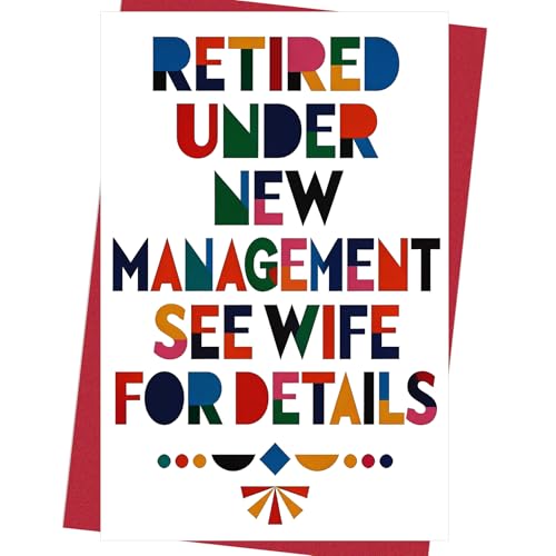 Ocresto For Husband Wife From Wife Kids Friends Funny Retirement Card Under New Management See For Details Joke Gift Box Set for Dad Grandpa Boss Colleague Leaving Work Present