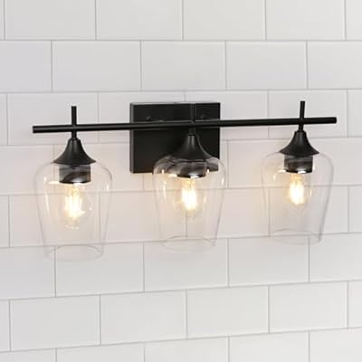 GEPOW Black Bathroom Vanity Lights
