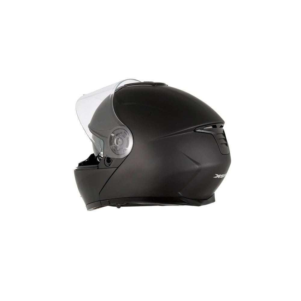KSK Casque Modulable IVY Noir mat - Homologué ECE R 22.06 et P/J - Taille L (59-60cm) - Coque ABS