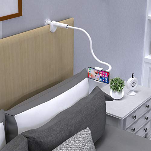 Phone Holder Bed Gooseneck Mount - Flexible Arm 360 Mount Clip Adjustable Bracket Clamp Stand Compatible with Cell Phone 11 Pro XS Max XR X 8 7 6 Plus 5 4, Samsung S10 S9 S8 for Bedroom Desk - Thumbnail 6