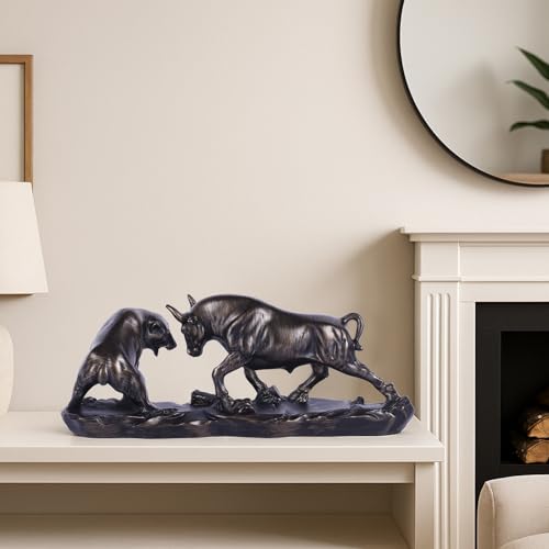 Estatua de Toro y Oso Decorativa de Resina para Oficina miniatura 5