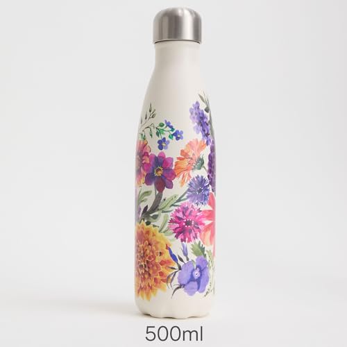Chilly's Original Water Bottle - Vacuum Insulated Stainless Steel Flask for Hot & Cold Beverages - Leak Proof, No Sweat - Garden Flowers, 500ml - Image 4