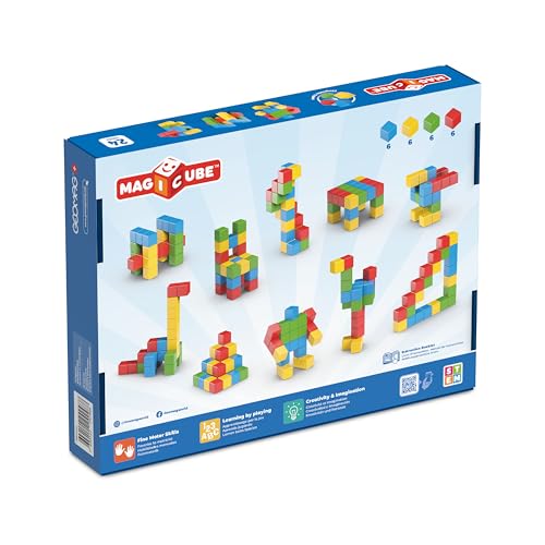 Geomag Magicube Magnetic Blocks for Toddlers Ages 1–5 | Swiss-Made STEM Building Toy Sets | Multiple (MAGICUBE_24PCS_Montessori)