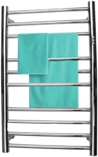 Stainless Steel Heated Towel Rack: Wall Mounted Electric Towel Heater with Builtin Timer, Functions as a Towel Warmer and Drying Rack