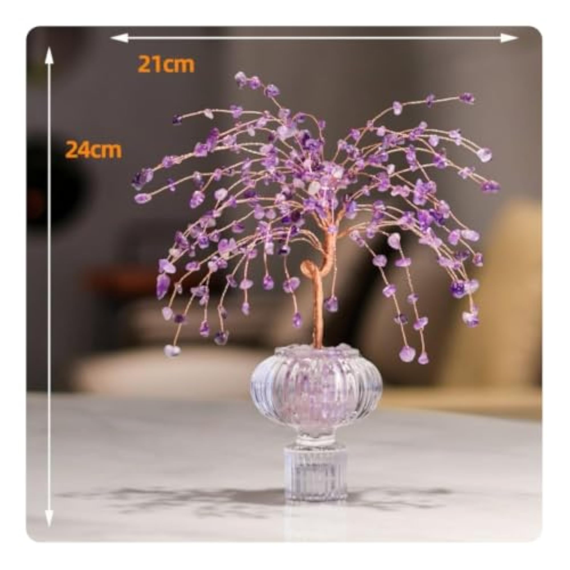 Decorative Crystal Tree with Pedestal Base Handmade Ornament