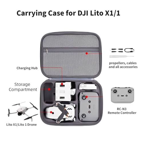 Funda DJI Lito 1 antichoque que evita la humedad en el control remoto RC-N3 3