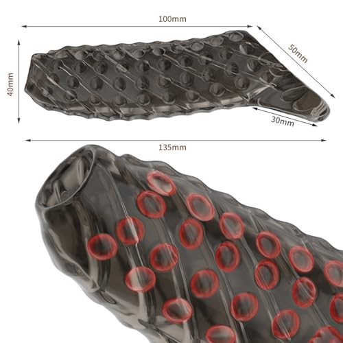 ペニスサック アダルトグッズ 男性用 柔らかい 透明 TPE製 コックリング ペニス シリコン 弾力 イボイボ 大人のおもちゃ 男性向け コックサック ペニスグッズ メンズ ペニスリング 男性用 アダルトグッズ ペニス拘束具-タイプ2 透明 - 画像3