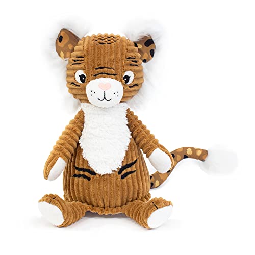Doudou tigre marron Les Déglingos pour sieste apaisante et nuit de bébé