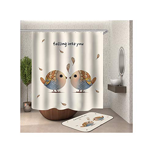 Aienid Cortina Ducha Antimoho Lavable Pez Vistoso Cortina De Ducha Estanca Size:120X180CM