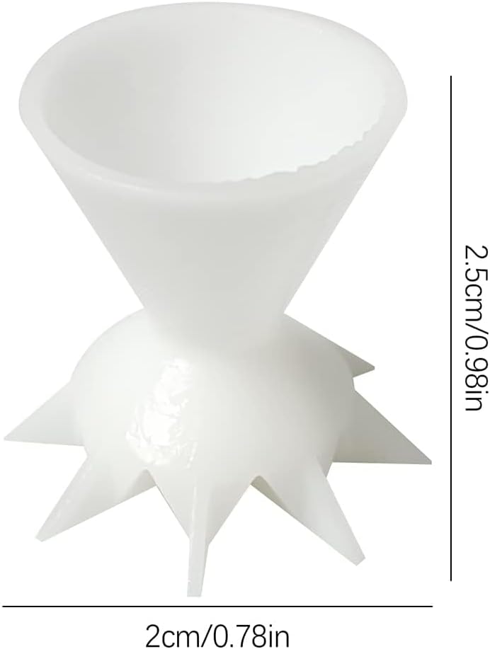 TOPINCN 7 Funnel Split Cup for Acrylic Paint, Flower Pattern Pouring Cup Multifunctional Suitable for Fluid Art Techniques Painting Accessories (White), Default, TOPINCNn53ydroxiw-66