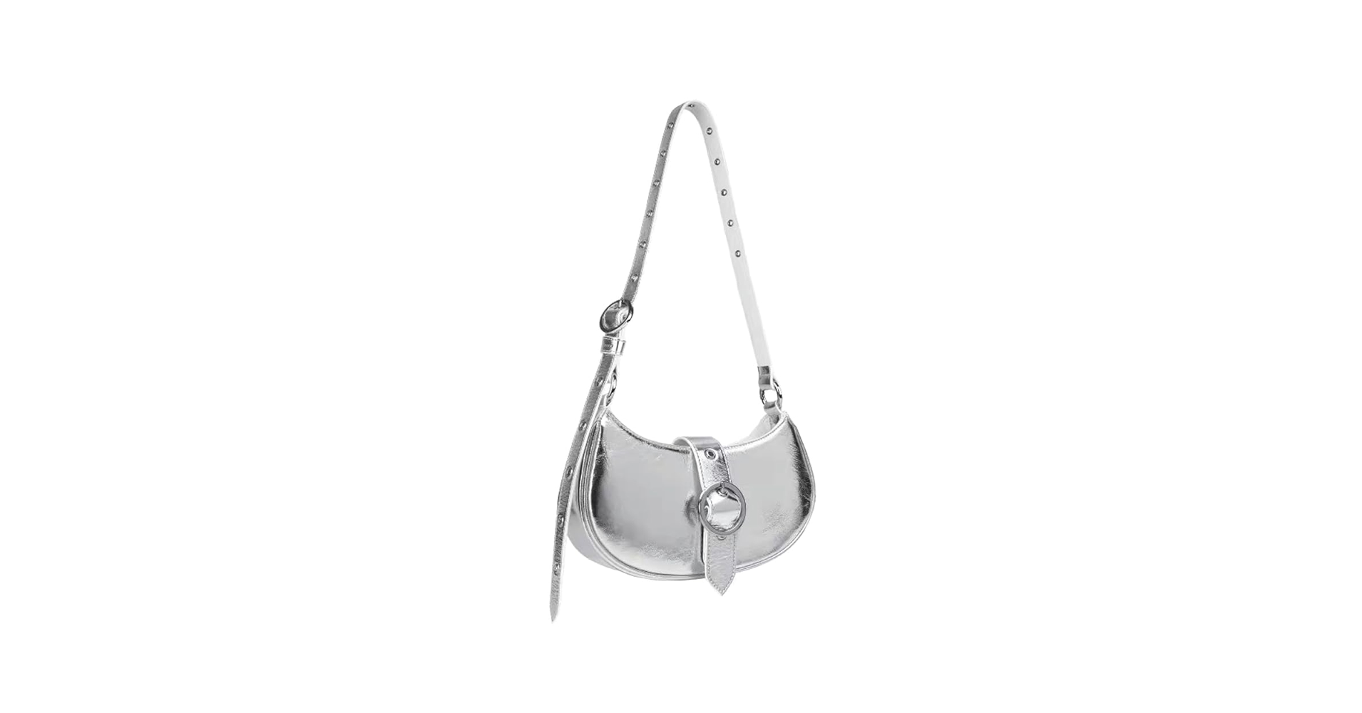 Amazon.com: Ophlid Silver Crossbody Purse Y2K Metallic