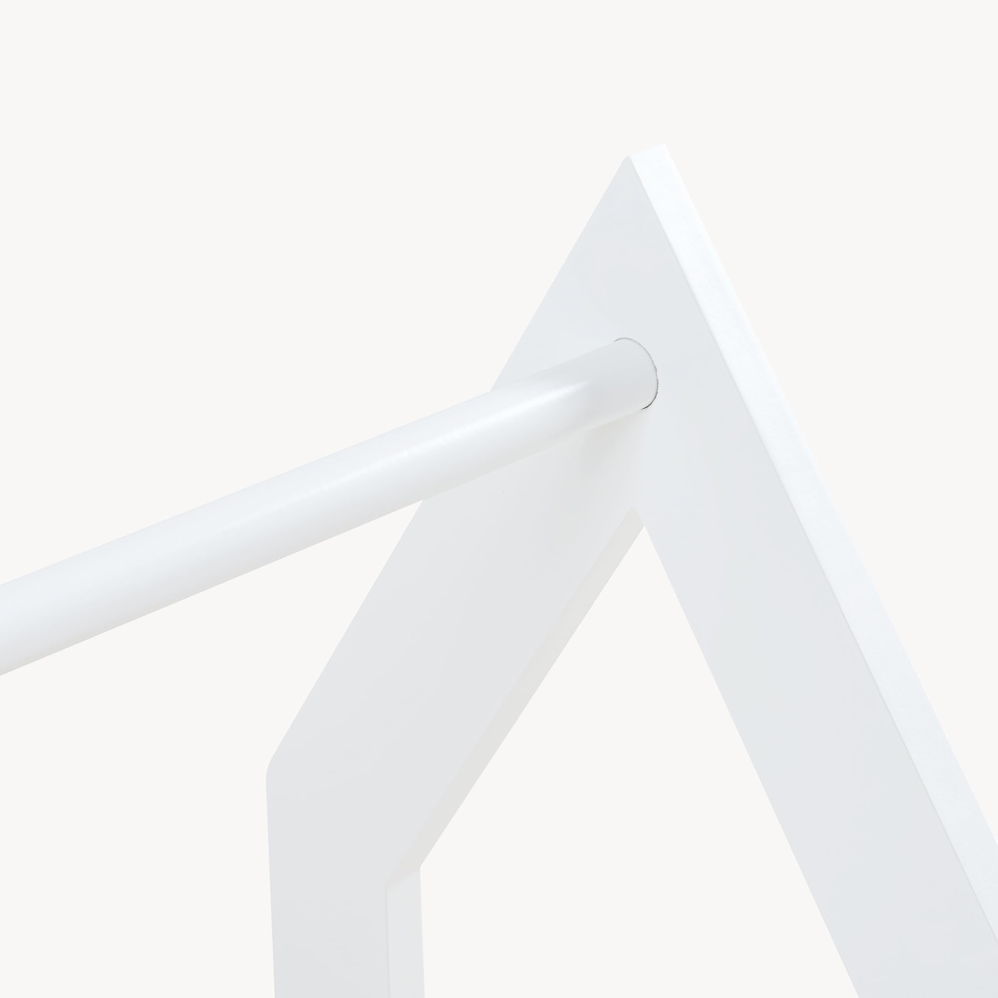 [en.casa] Portant à Vêtements pour Enfant Garde-Robe Ouvert avec Barre de Penderie Forme Cabane MDF 78 x 75 x 35 cm Blanc Effet Bois