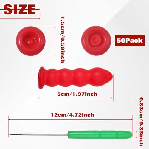 50 cápsulas de latex rojo para sellado de masilla miniatura 4