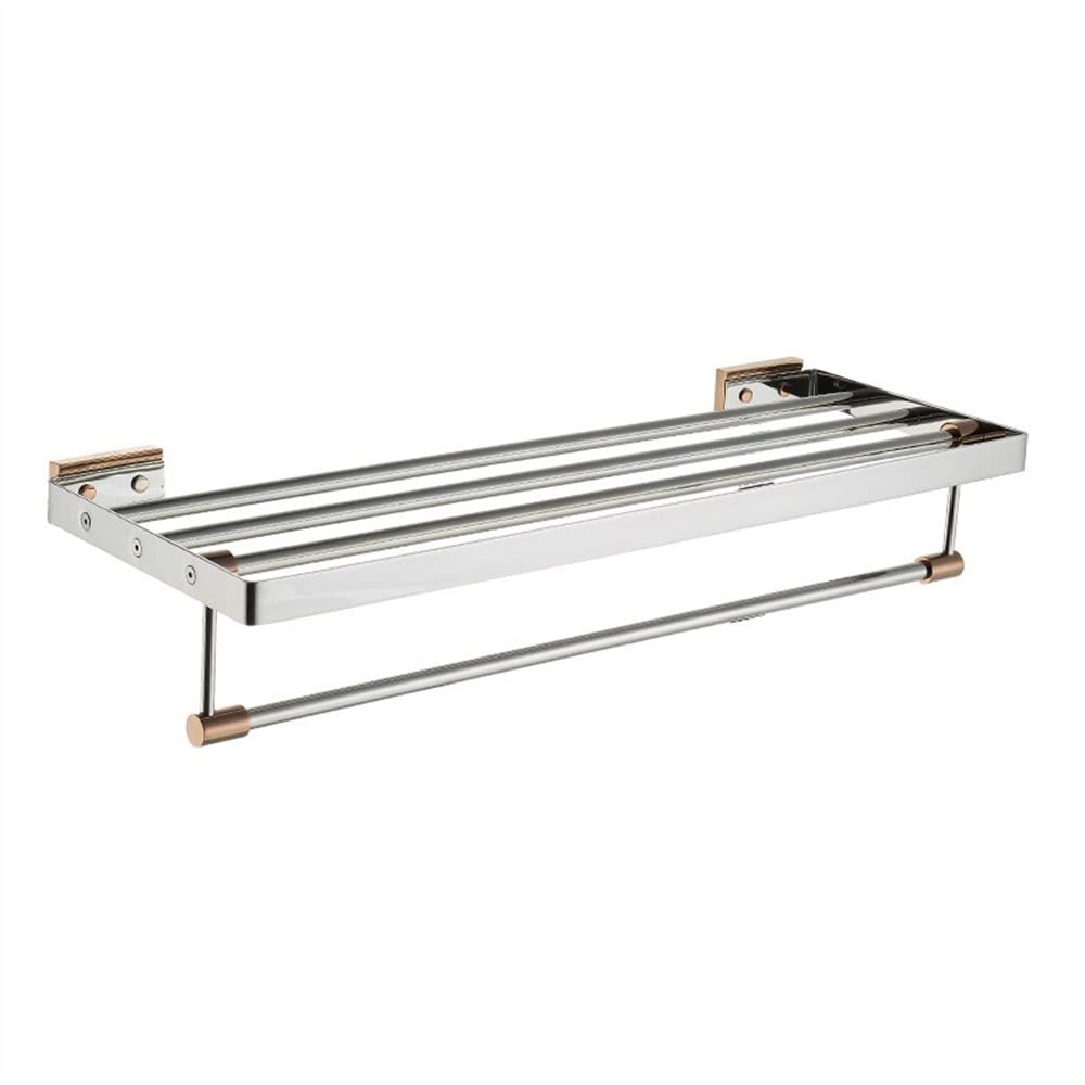 Porte-serviettes pliable et mobile en inox 304 chrome et or rose