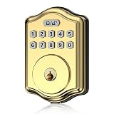 Guarder Keyless Entry Door Lock, Smart Deadbolt with Keypad Code/Key, Deadbolt Smart Lock with 300 U