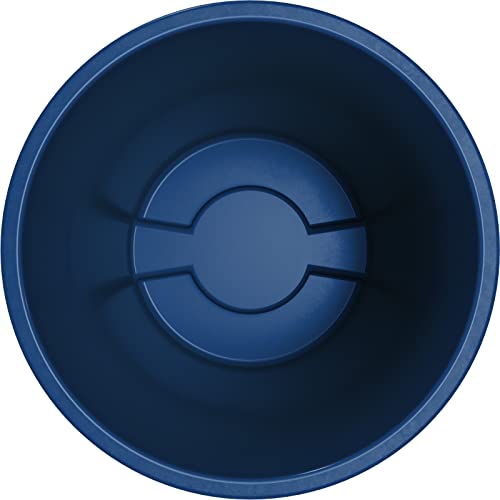 Image of SPARTA Bronco Round Waste Bin, Trash Can with Handles for Garbage or Recycling, 20 Gallon Capacity, Blue