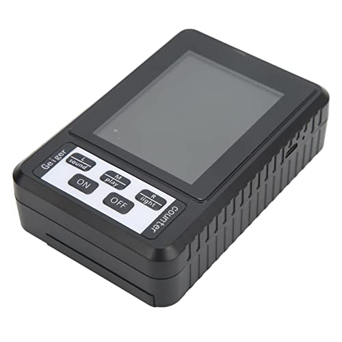 Détecteur de Rayonnement Nucléaire Compteur Geiger Portable Testeur de Rayons X β γ Outil D'alarme de Dose de Rayonnement Détecteur de Rayonnement électromagnétique(Le noir)