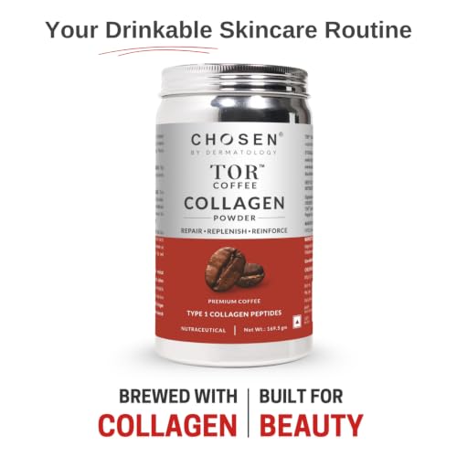 Image of CHOSEN TOR Coffee Collagen Powder | Sugar-Free Marine Type I Peptan Collagen | Skin, Hair, Gut & Joint Support | Premium Coffee Blend | 30 Servings