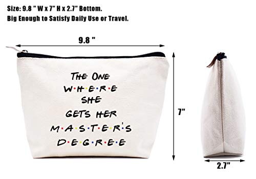 Unique Masters Degree Gift for Grad Student - MBA Gifts - Grad Student Graduation Gift for Best Friend Daughter Cousin Sister - The One Where She Gets Her Master's Degree - Makeup Bag Cosmetic Bag2