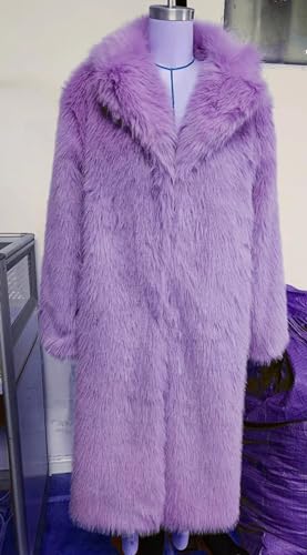 Fluffy Thicken Faux Fur Long Overcoa,Warm Winter Spring Warm Outwear Parka Coat3