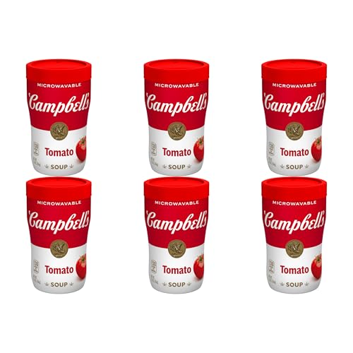 Image of Campbell's Sipping Soup, Classic Tomato Soup, 11.1 Oz Microwavable Cup (Pack of 6)