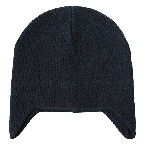 PRDECE Europa y los Estados Unidos Otoño e Invierno Nuevos protectores de oído para hombre y mujer Warm Monocromo Spot Woolen Round Knit Hat, Negro, Talla única Cover