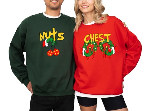Christmas Sweatshirt, Christmas Couple sweatshirt, Chest Nuts Sweatshirts, Matching Christmas Sweatshirt, Christmas Sweater, Funny Christmas sweatshirt, Christmas Pajamas