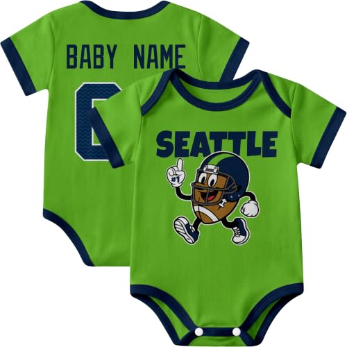 Image of KREDE Baby Clothes Custom Short Sleeves for Baby Boy Gifts | Custom Bodysuit with Number Name Gifts for Baby