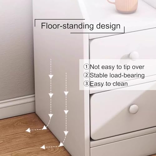 Petite table d'appoint pour chambre à coucher pour libérer l'espace et ranger - 6