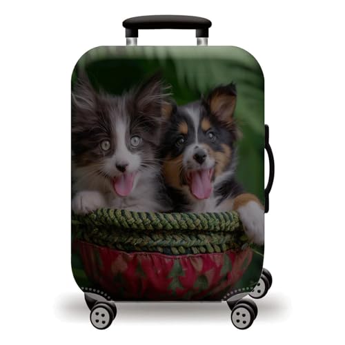 LNXSESN Funda Maleta Grande Graffiti Verde Animal Funda para Maletas Elástico Fundas Maletas de Viaje Lavable Protector de Equipaje con Cremallera Fundas para Maletas de Viaje para 29-32 Pulgadas