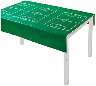 Talking Tables Football Party Paper Table Cover, White and Green, 180cm x 120cm