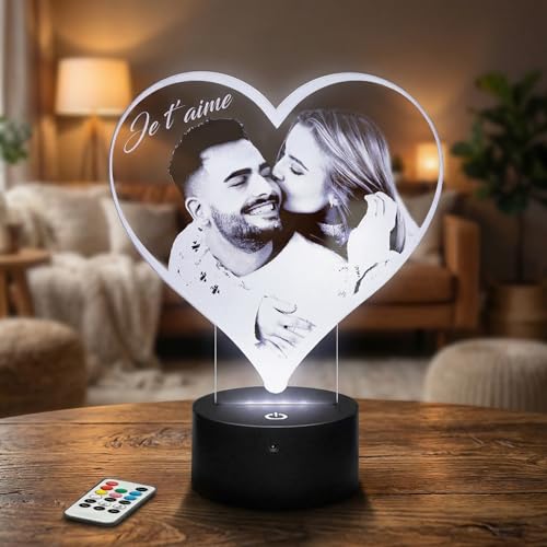 La lampe photo 3D je t'aime Mamie