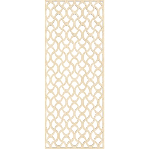 Image of Resort Decorative Pierced Fretwork Wood Wall Panels, 23 3 /8 inchW x 59 3 /8 inchH x 3 /8 inchT, Birch