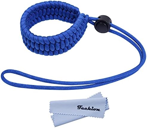 Camera Wrist Strap - Braided 550 Paracord Adjustable Camera Hand Strap/Bracelet, Quick Release Camera Strap for DSLR, Mirrorless Camera, Video Camcorder, Cameras, Binoculars, and Other Stuff(Blue)