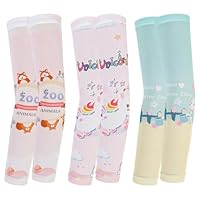 Jupsk 3 Paar Armstulpen für Kinder, Jungen und Mädchen, kühlende Armstulpen für den Sommer, Sonnenschutz, Kompression, Sonnenschutz, atmungsaktiv, für Basketball, Fußball, Baseball, Volleyball