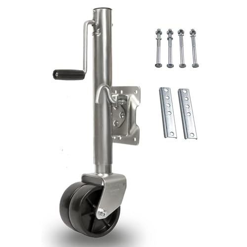 6 Zoll Faltbare St&uuml;tzr&auml;der Anh&auml;nger 680kg PKW St&uuml;tzrad Rollen Schwerlast