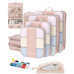 OlarHike Compression Packing Cubes(8 set,Beige)