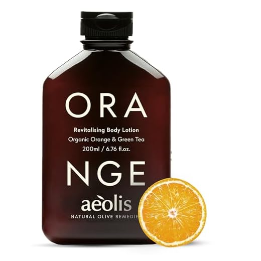 AEOLIS Loção corporal revitalizante com laranja orgânico e chá verde – Hidratante hidratante com manteiga de karité, Aloe Vera e vitaminas – Cuidados com a pele veganos para todos os tipos de pele