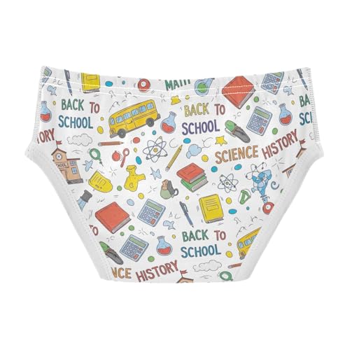 CHIFIGNO Cute School Doodles White Boys Briefs Cotton Boys' Underwear Soft Printed Briefs Underwear2