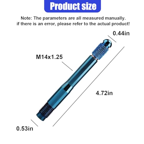 Image of ZIMISI M14X1.25 Car Wheel Alignment Pin, Stainless Steel Wheel Alignment Tool, Tire Mounting Tools, Wheel Hanger Balancing and Guide Tool, Car Tire Rim Stud Pilot Pin for Most Cars (Blue)